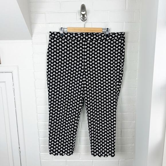 Talbots Patterned Chatham Crop Ankle Pants Size 16 - Picture 1 of 11